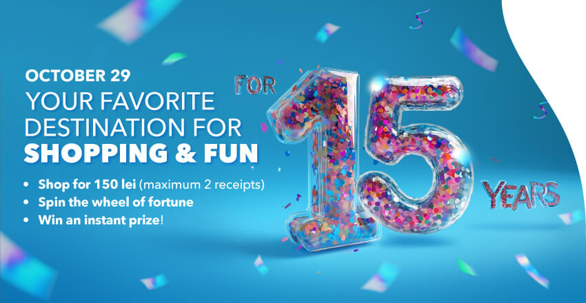 15 years of shopping, fun, and memorable experiences – AFI Cotroceni celebrates with you!